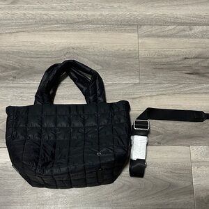 lululemon athletica Black Quilted Tote Bag